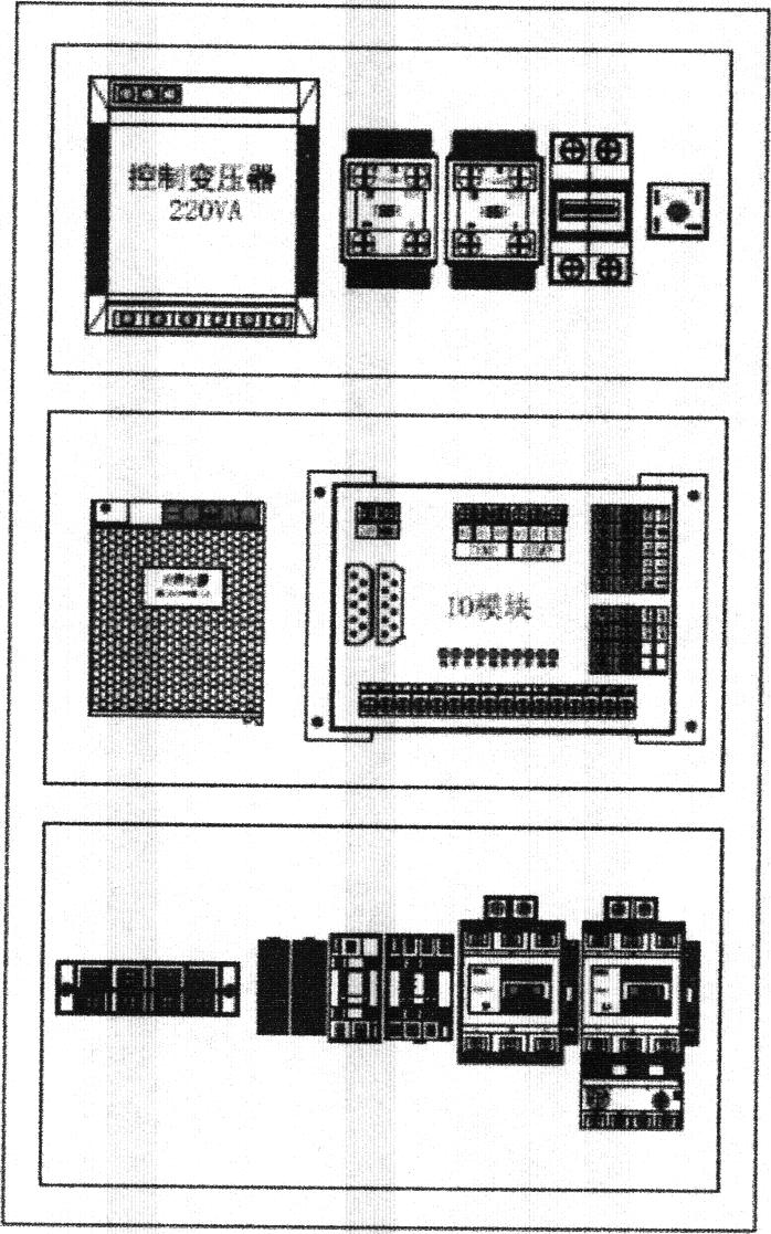 正航儀器CAD標(biāo)準(zhǔn)機(jī)型電器配件部分布局圖